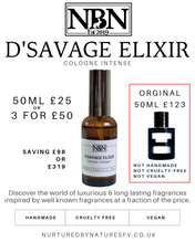 Load image into Gallery viewer, D'Savage Elixir Cologne Intense